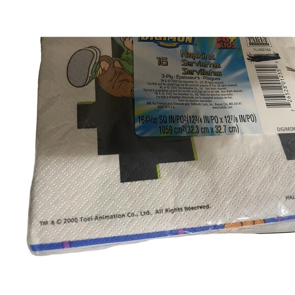 DIGIMON Party Napkins (16) Birthday Party Supplies - Picture 4 of 12